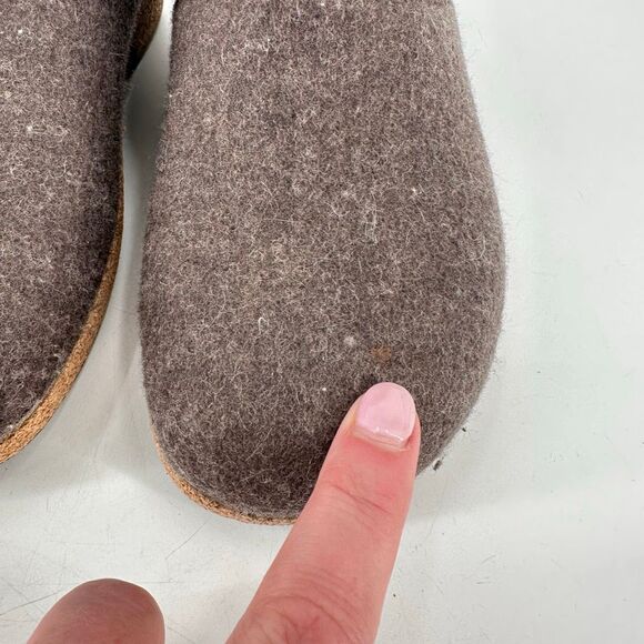 HAFLINGER Unisex Brown Clogs Size 39, US Size 8 Wool Mule - Picture 7 of 7